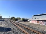 Looking south from Elizabeth St along the UP Coast Line in Alviso